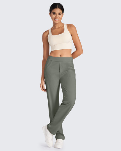 Bizcasual High-Waist Straight Dress Pants