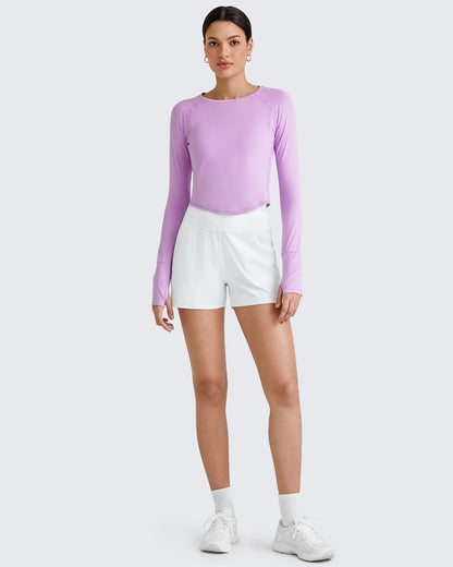 G4Free Activewear UPF 50+ Rash Guard UV Protection Long Sleeve # Purple