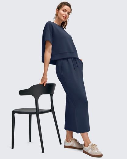 Smoofit Side Slits Drawstring Long Skirts