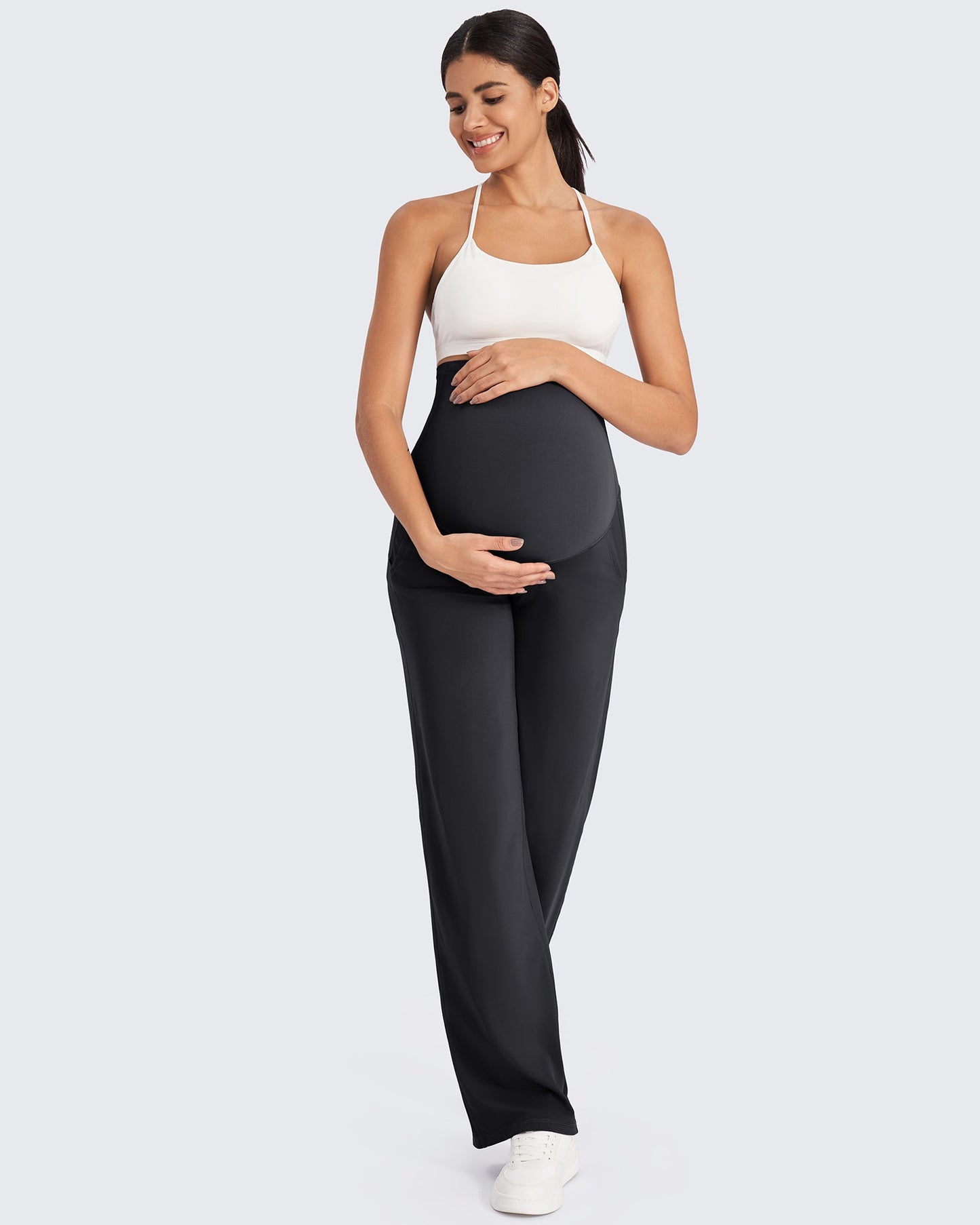 Maternity Stretch Wide Leg Pants
