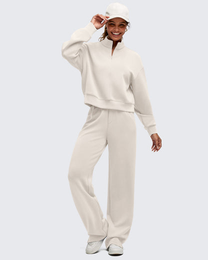 Smoofit Half-Zip Mock Neck Long Sleeve Sweatshirts