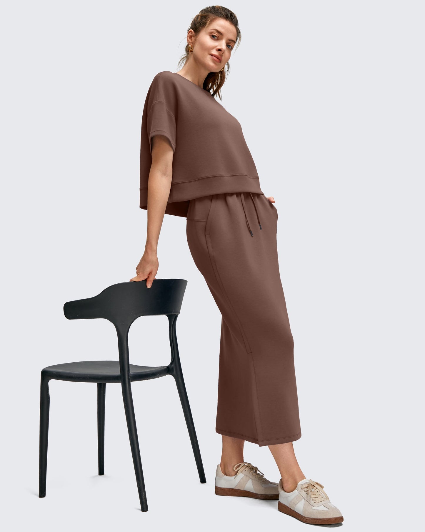 Smoofit Side Slits Drawstring Long Skirts
