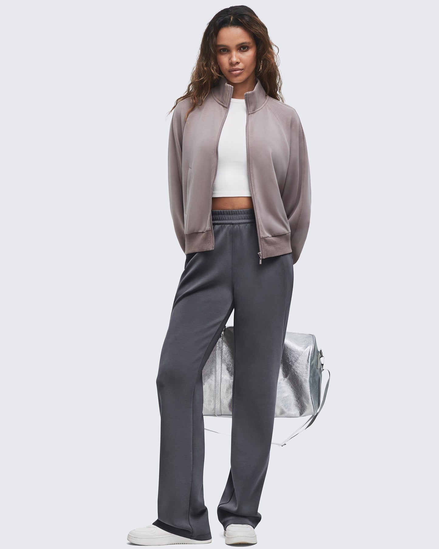 Smoofit Elastic-Waist Wide Leg Sweatpants 31''