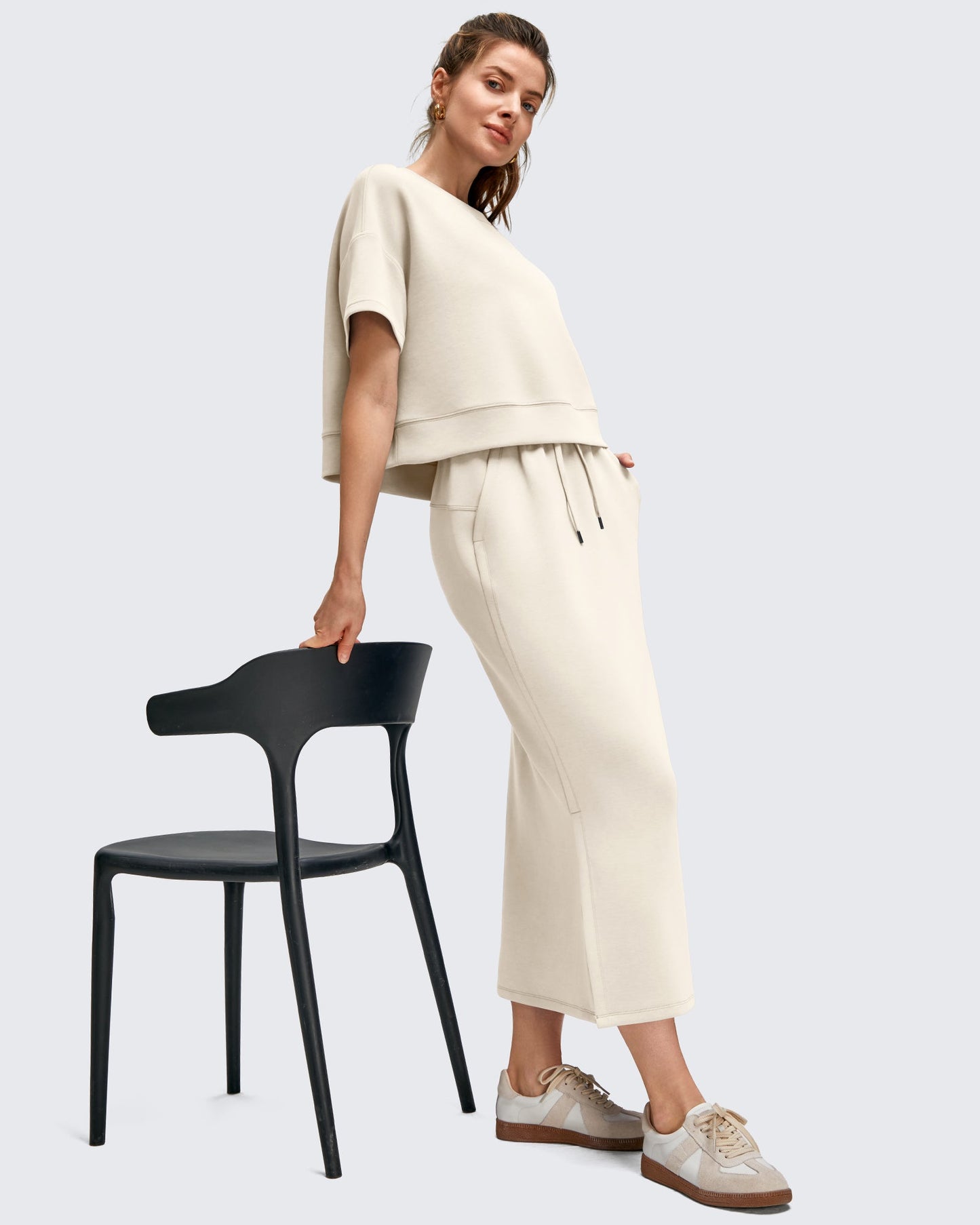 Smoofit Side Slits Drawstring Long Skirts