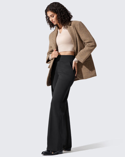 Fleece Lined High-Waisted Dressy Pants