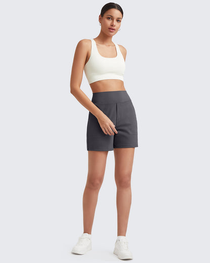 High-Waist Burmuda Athletic Shorts 5''