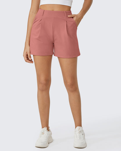 G4Free Activewear High-Waisted Casual Suit Shorts # Cameo