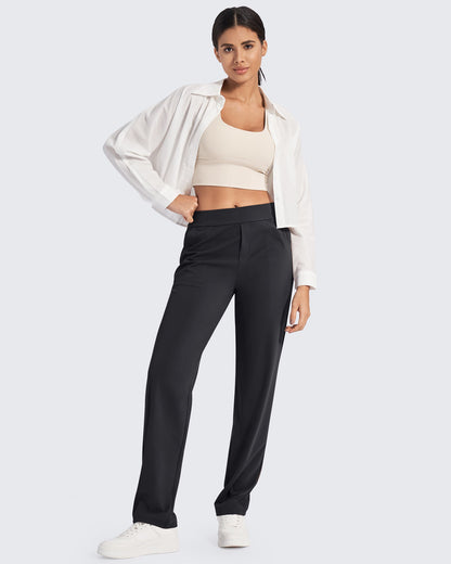 G4Free Activewear Bizcasual High-Waist Straight Dress Pants #
