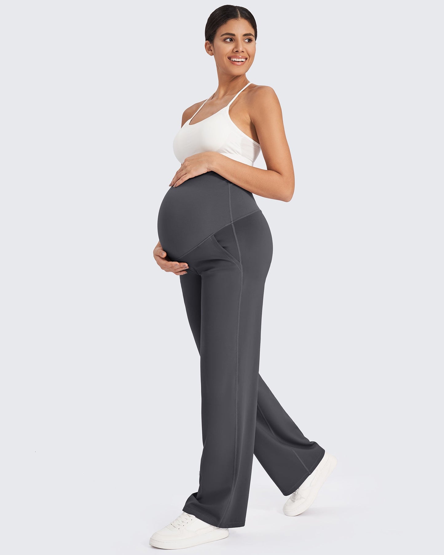 Maternity Stretch Wide Leg Pants