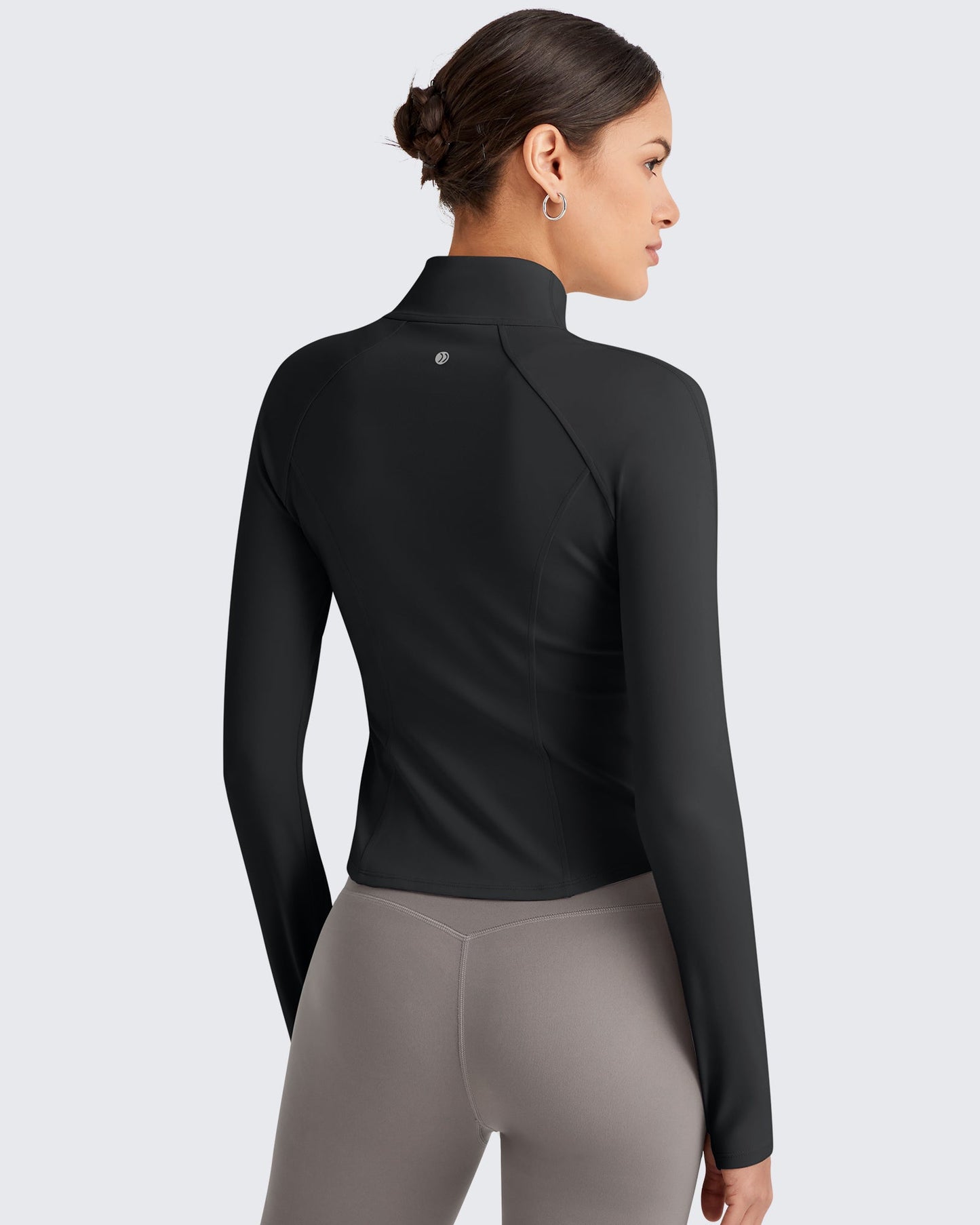 BareFeel Cropped Slim Fit Full Zip Workout Jackets