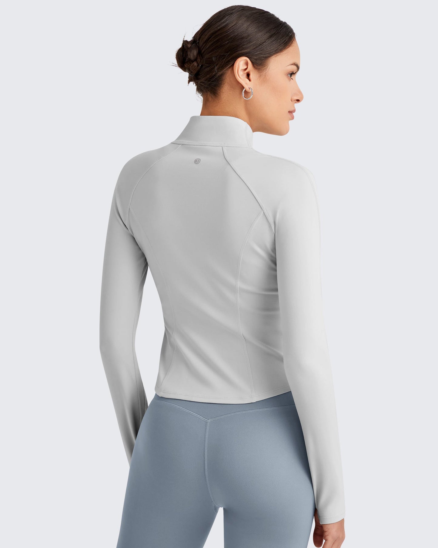BareFeel Cropped Slim Fit Full Zip Workout Jackets