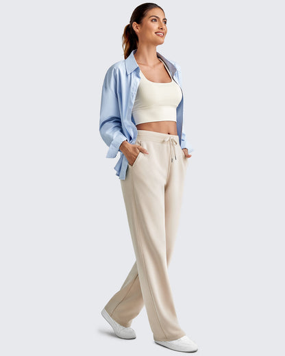 Smoofit Wide Leg Elastic Drawstring Sweatpants