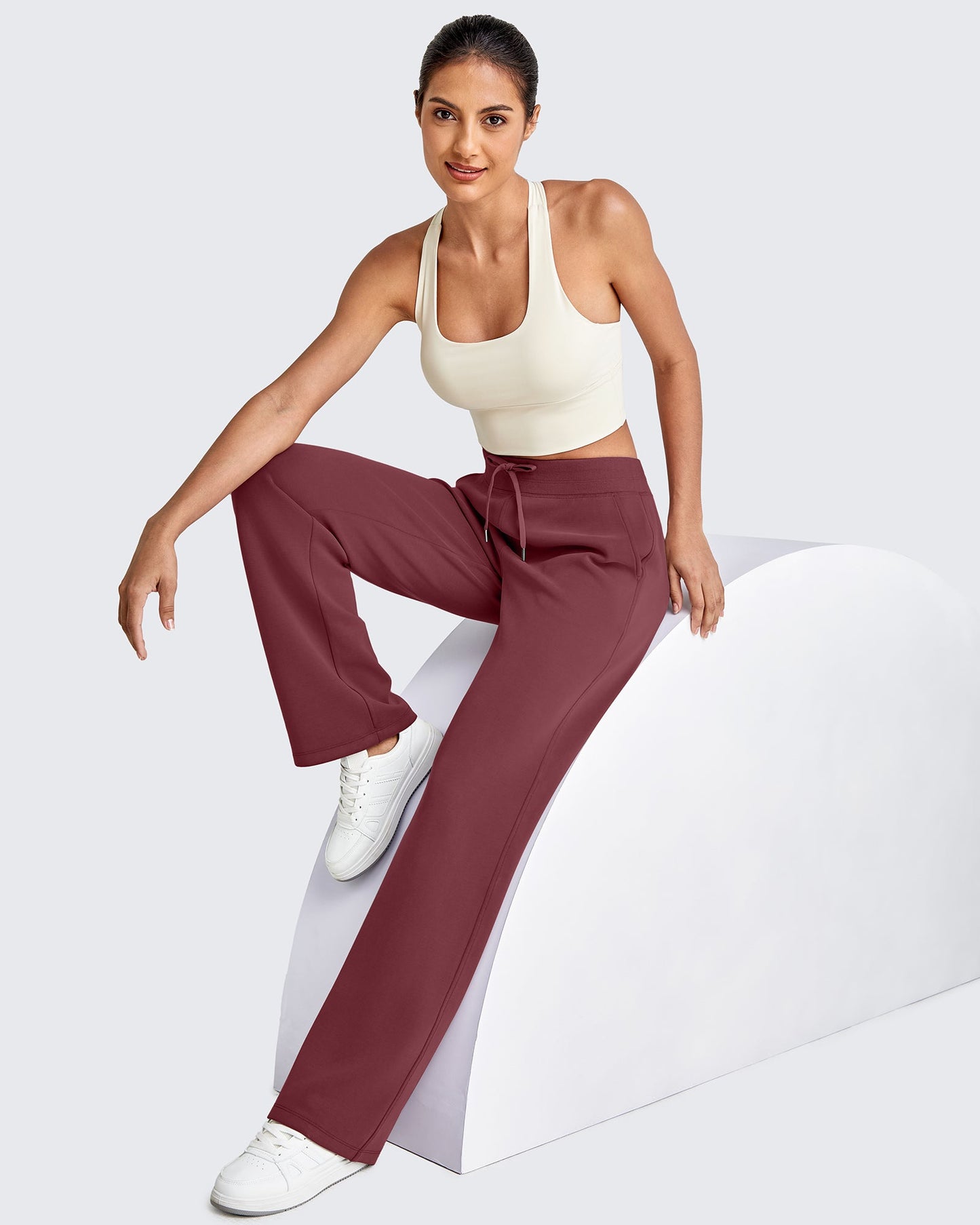 Smoofit Wide Leg Elastic Drawstring Sweatpants