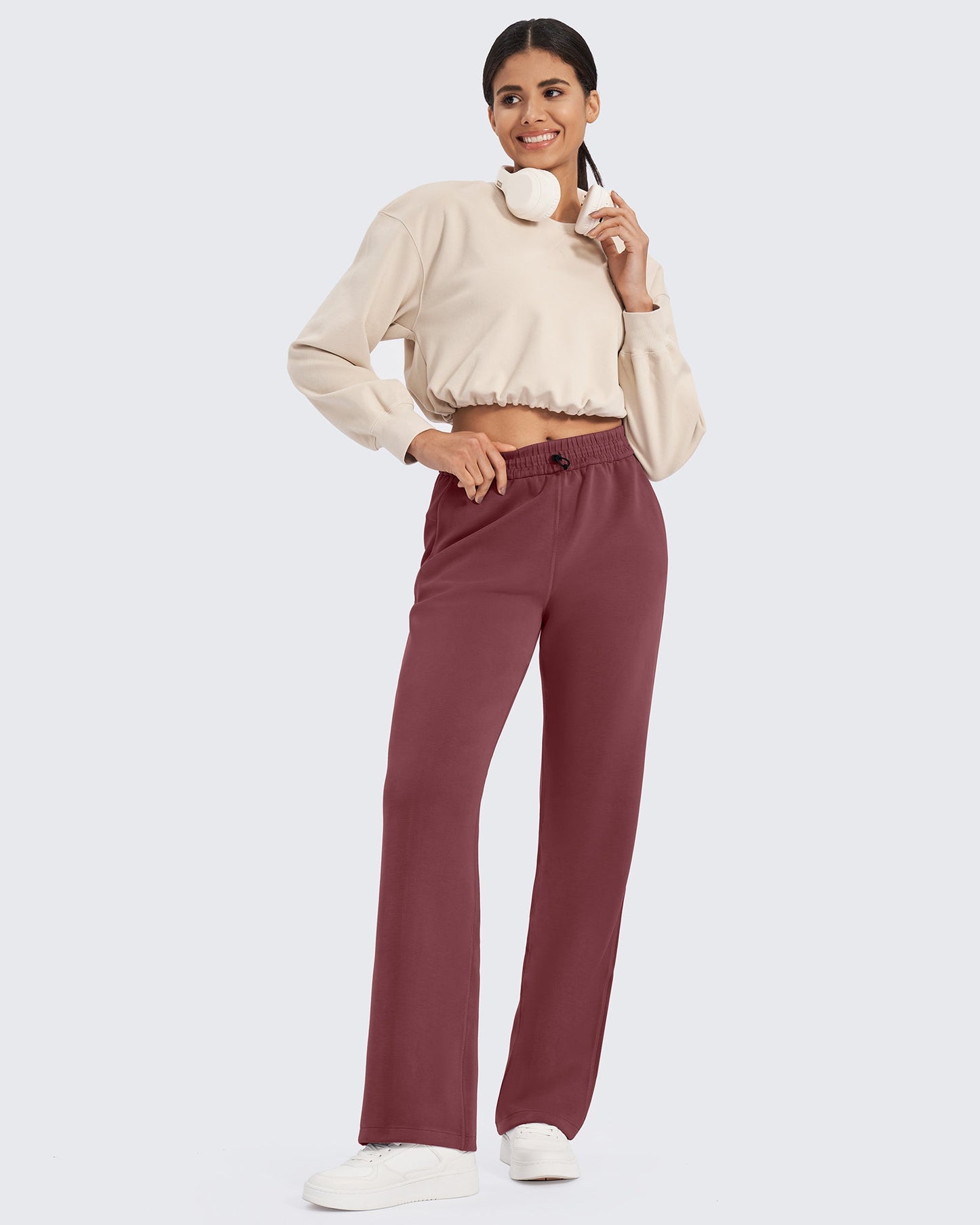 Smoofit Mid-Waist Wide Leg Sweatpants 27