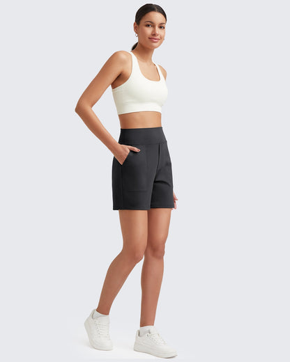 G4Free Activewear High-Waist Burmuda Athletic Shorts 5'' #Black / XS-Black / S-Black / M-Black / L-Black / XL-Black / XXL-Royal Blue / XS-Royal Blue / S-Royal Blue / M-Royal Blue / L