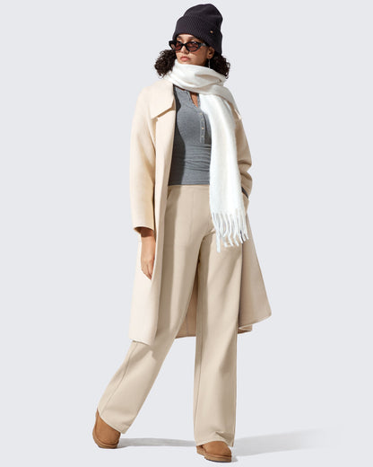 Fleece Lined High-Waisted Dressy Pants
