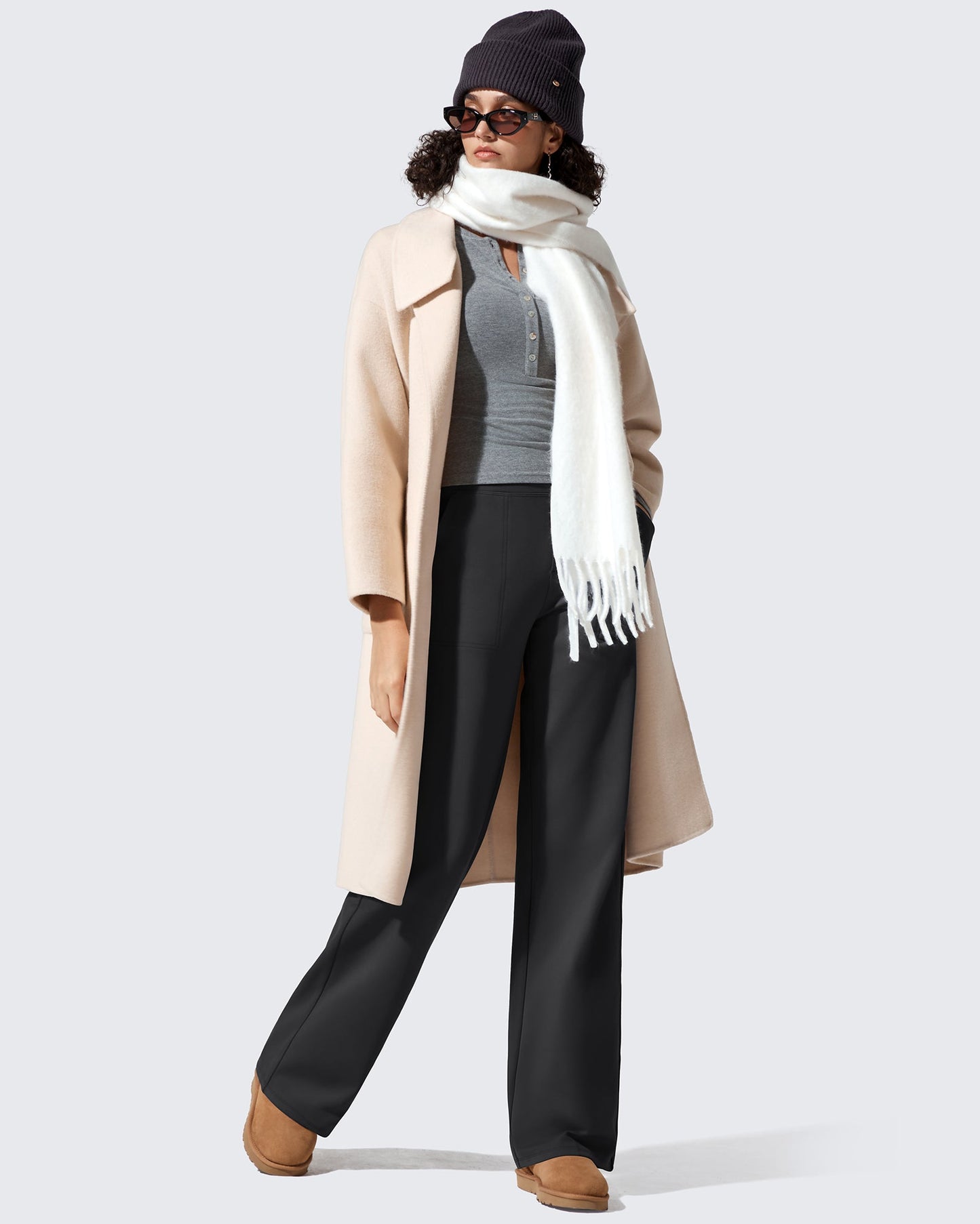 Fleece Lined High-Waisted Dressy Pants