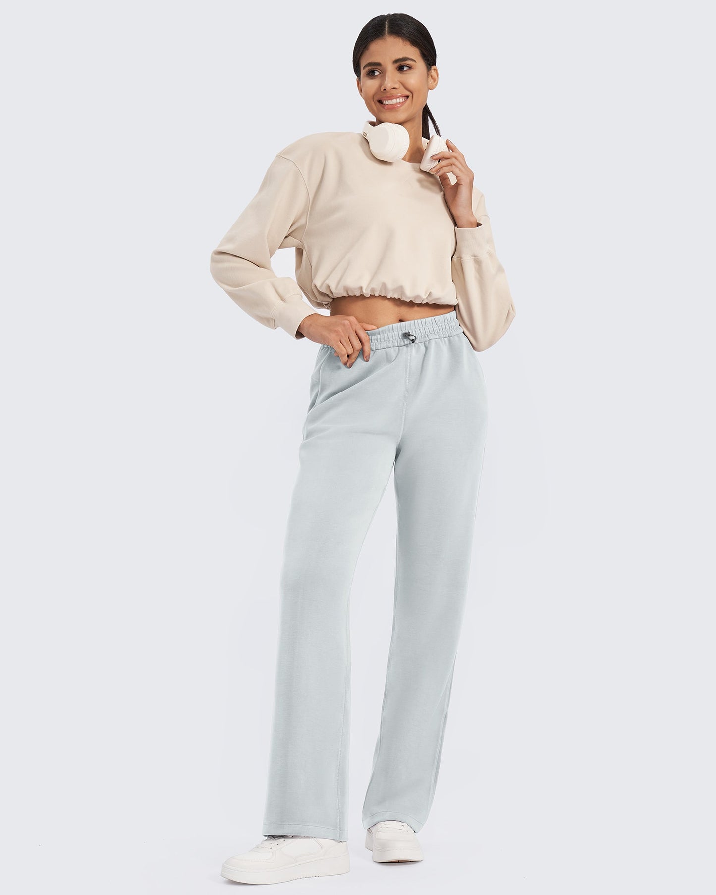 Smoofit Mid-Waist Wide Leg Sweatpants 27