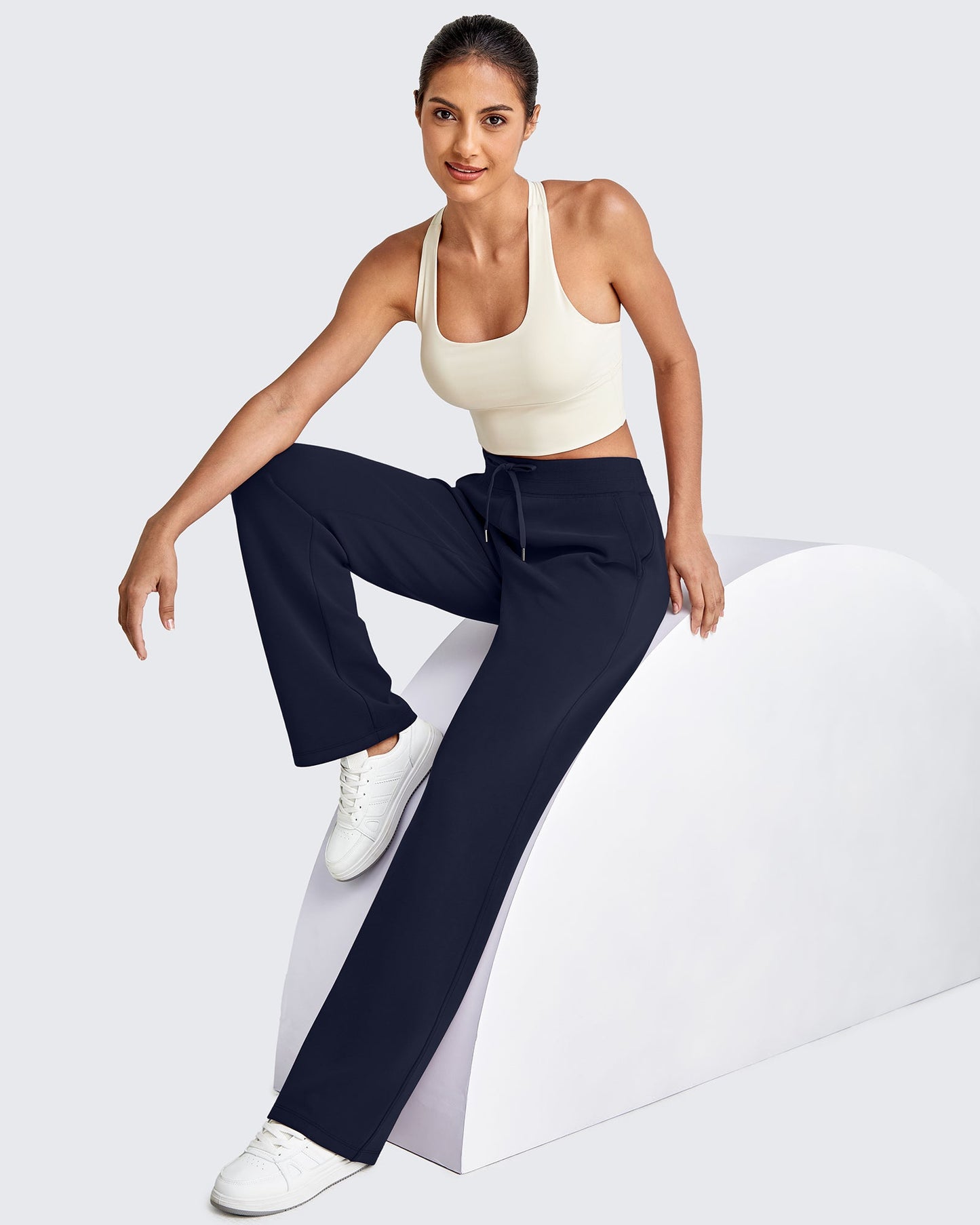 Smoofit Wide Leg Elastic Drawstring Sweatpants