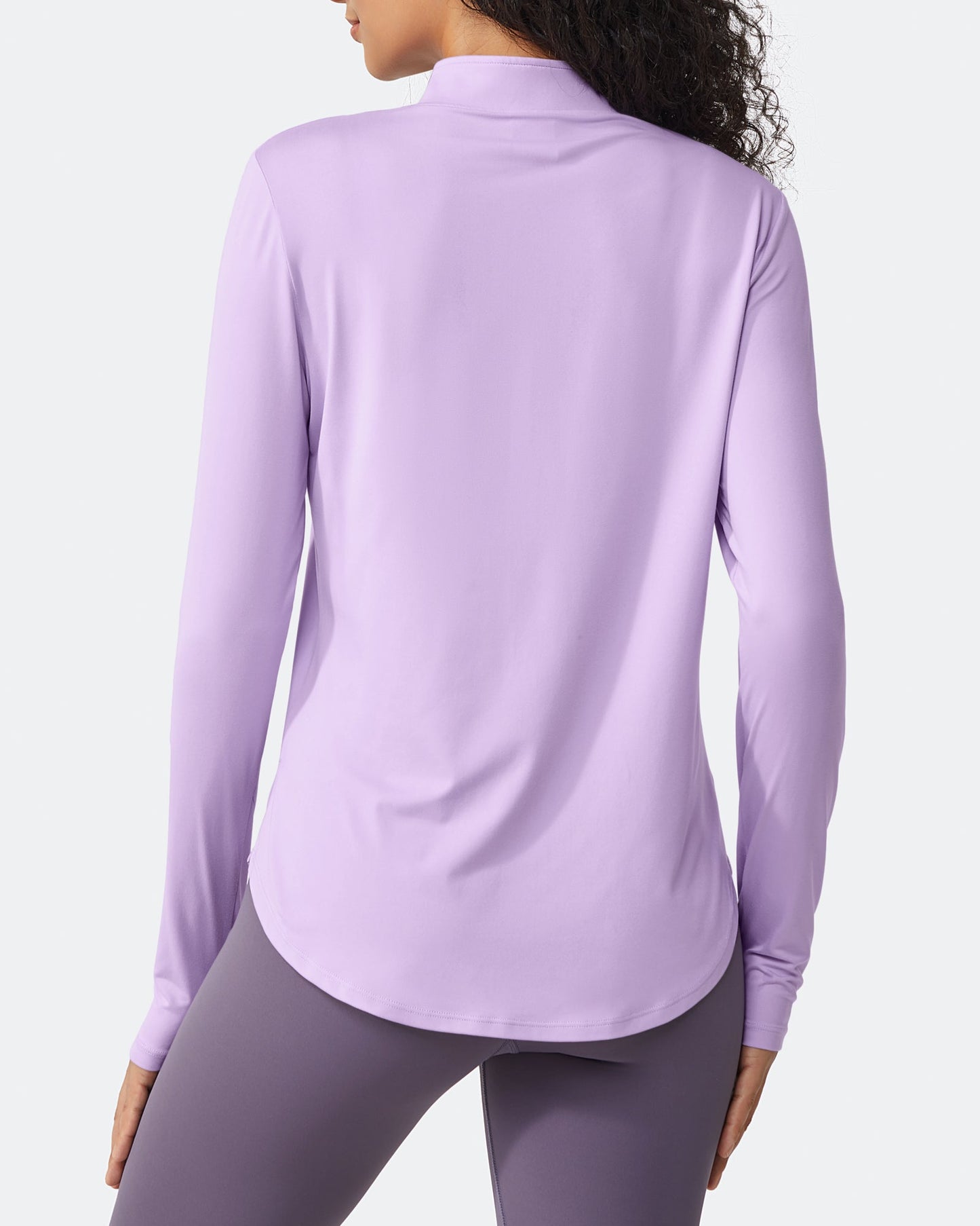 Quick Dry High Neck Sun Half Zip Workout Tops