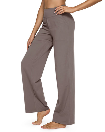 G4free Loose High-Waist Business Casual Pants #taupe