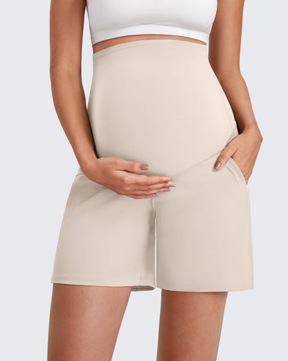 Over The Belly Pregnancy Athletic Shorts 6''