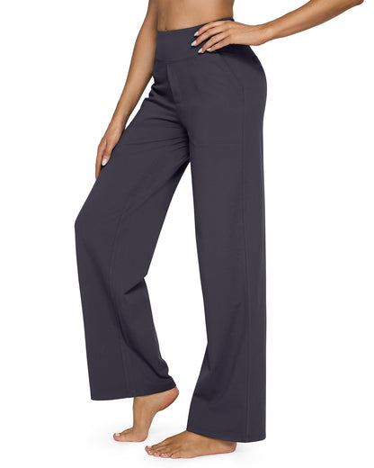 G4free Loose High-Waist Business Casual Pants #dark-heather