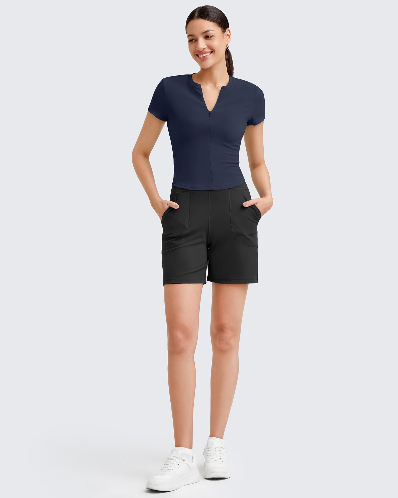 G4Free Activewear BareFeel Half Zip Slim Fit Athletic Shirts #Black / S-Black / M-Black / L-Black / XL-Black / XS-Dark Grey / S-Dark Grey / M-Dark Grey / L-Dark Grey / XL-Dark Grey / XS