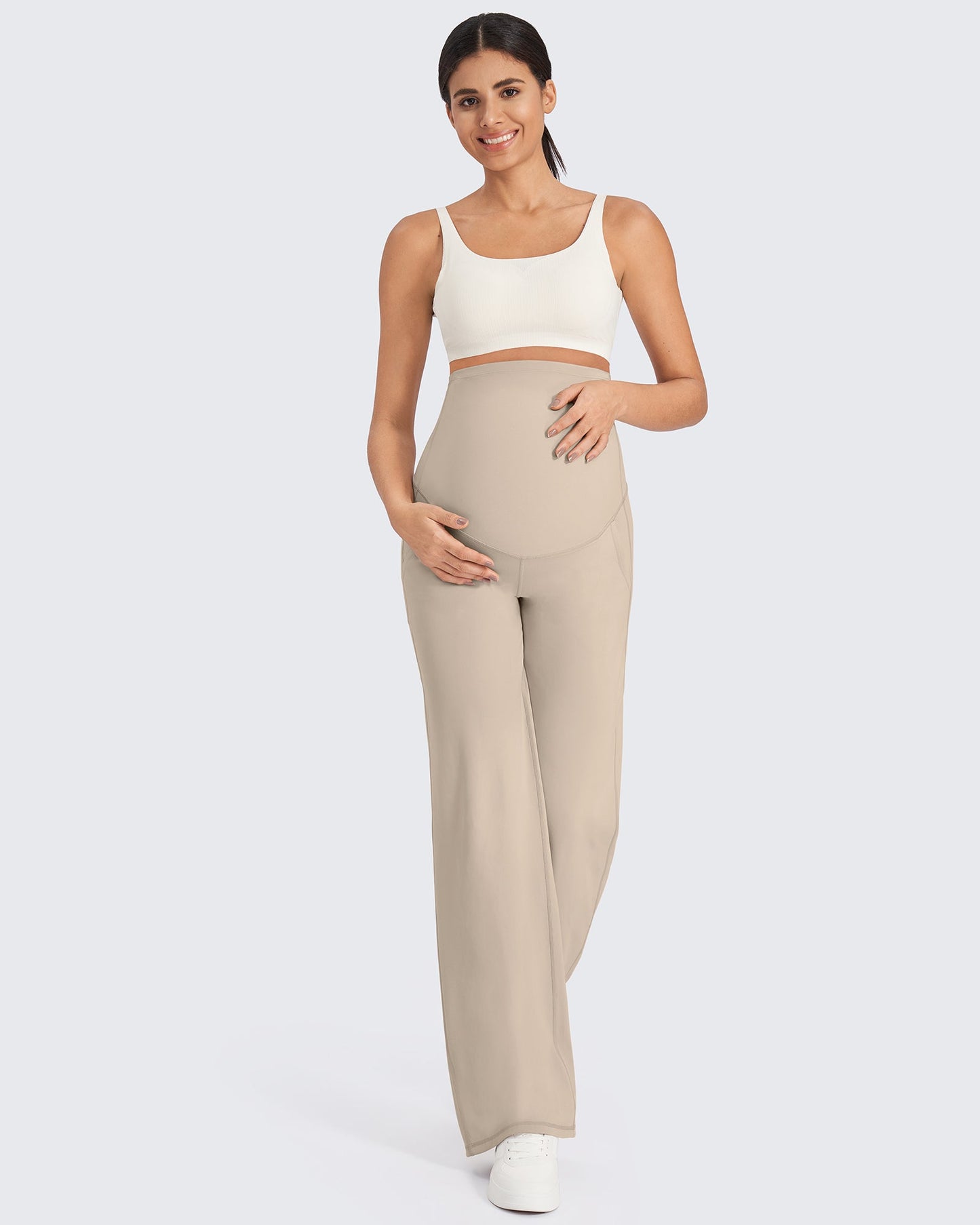 Maternity Stretch Wide Leg Pants