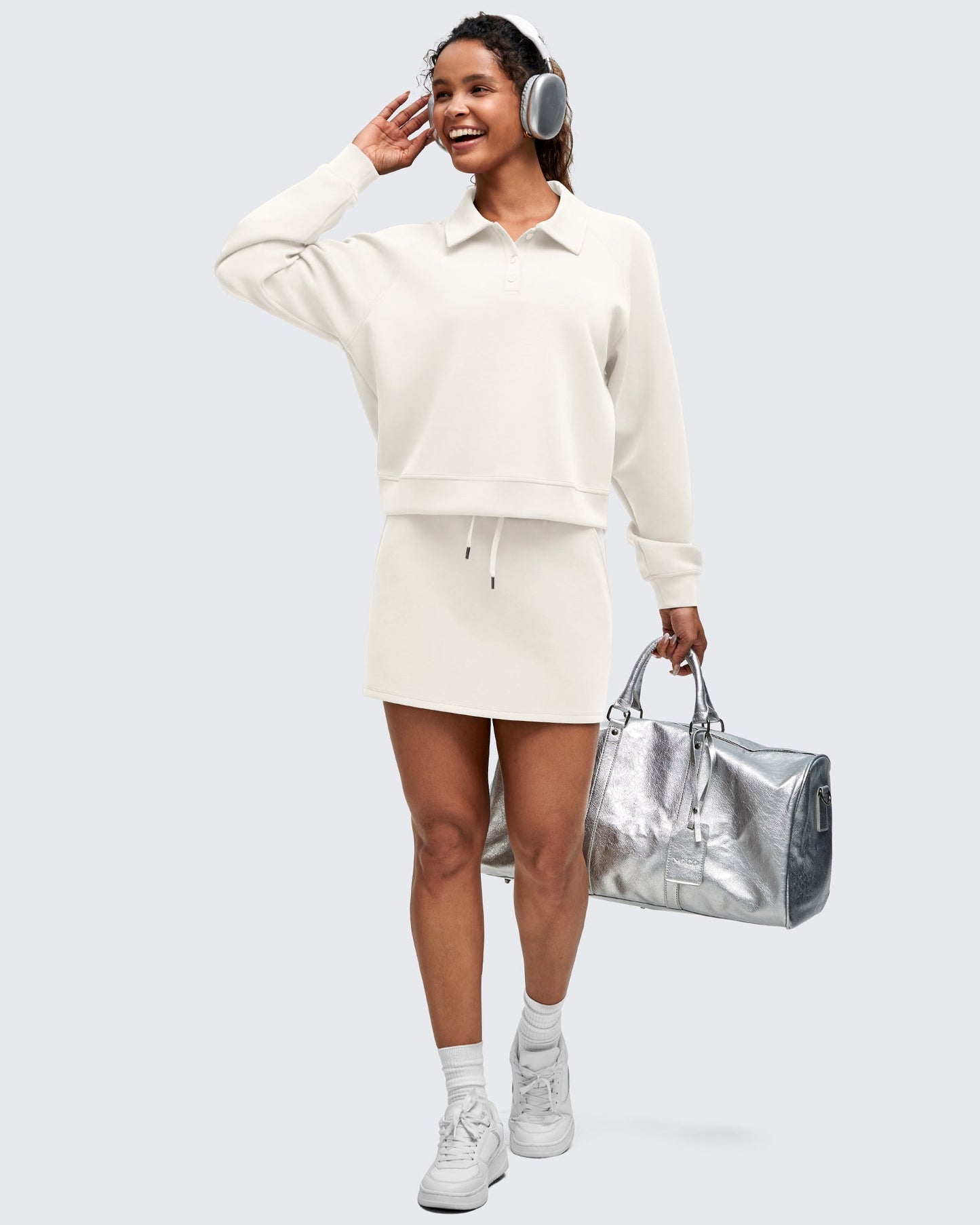 Smoofit Polo Pullover Button Up Sweatshirts
