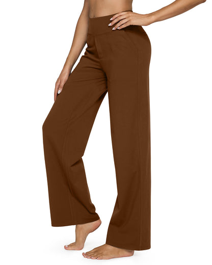 G4free Loose High-Waist Business Casual Pants #dark-coffee