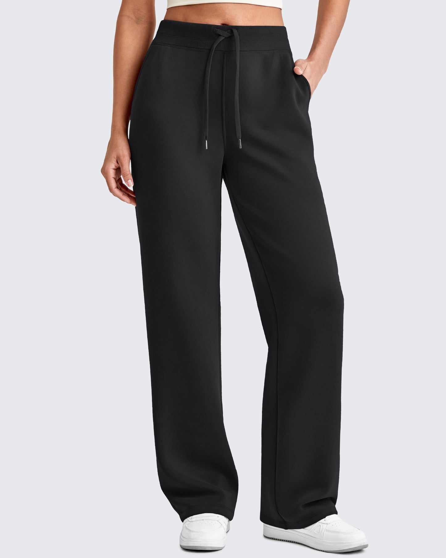Smoofit Wide Leg Elastic Drawstring Sweatpants