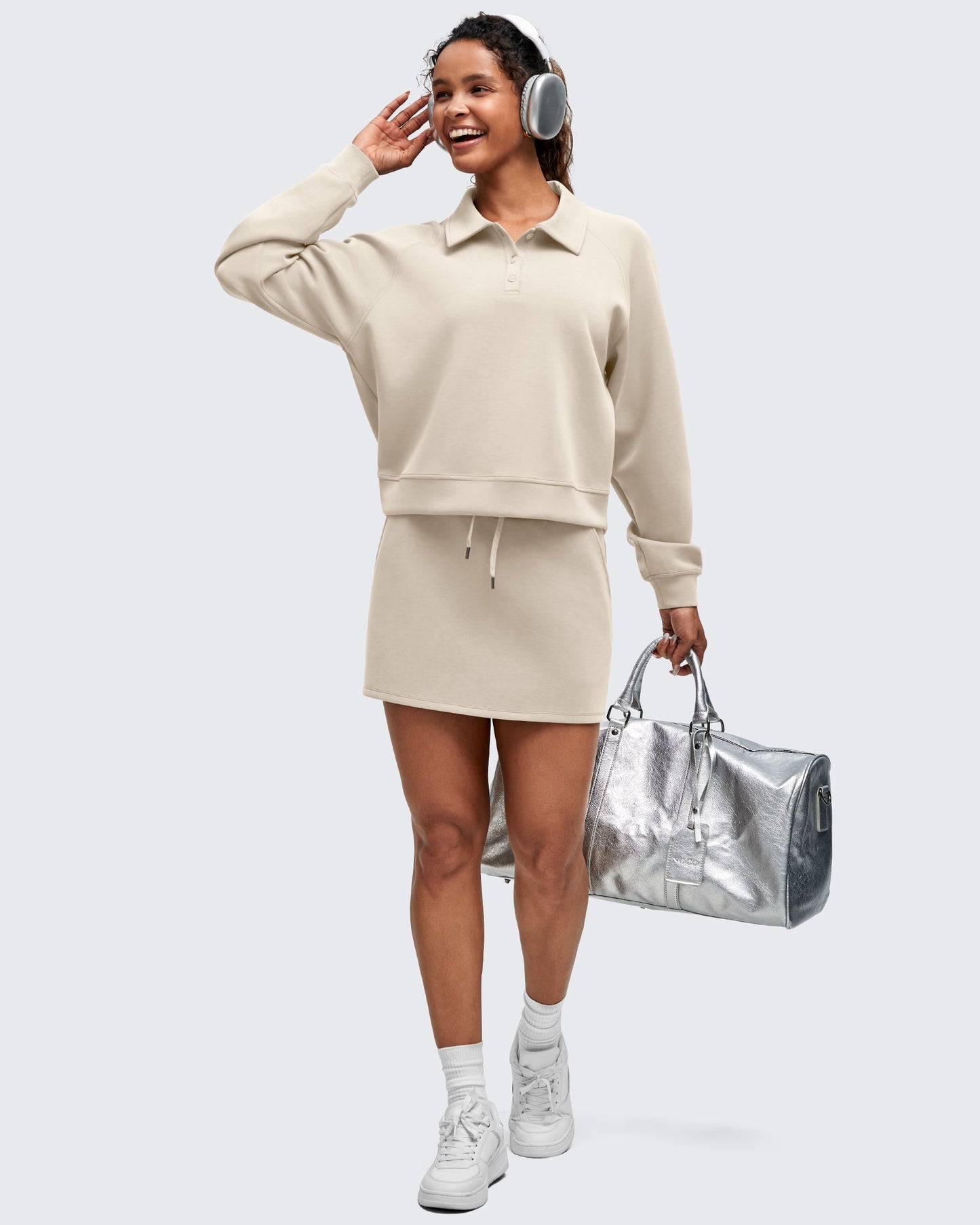 Smoofit Polo Pullover Button Up Sweatshirts