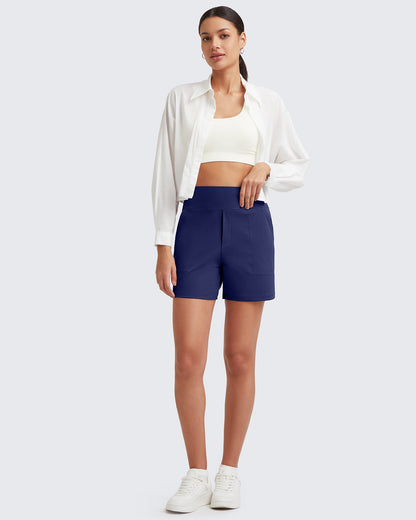 High-Waist Burmuda Athletic Shorts 5''