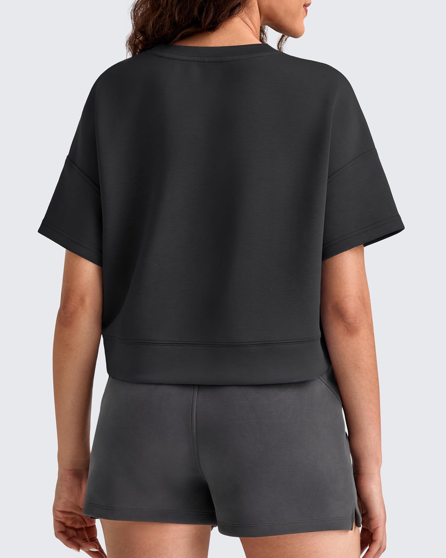 Smoofit Crew Neck Boxy Drop Shoulder Short Sleeve