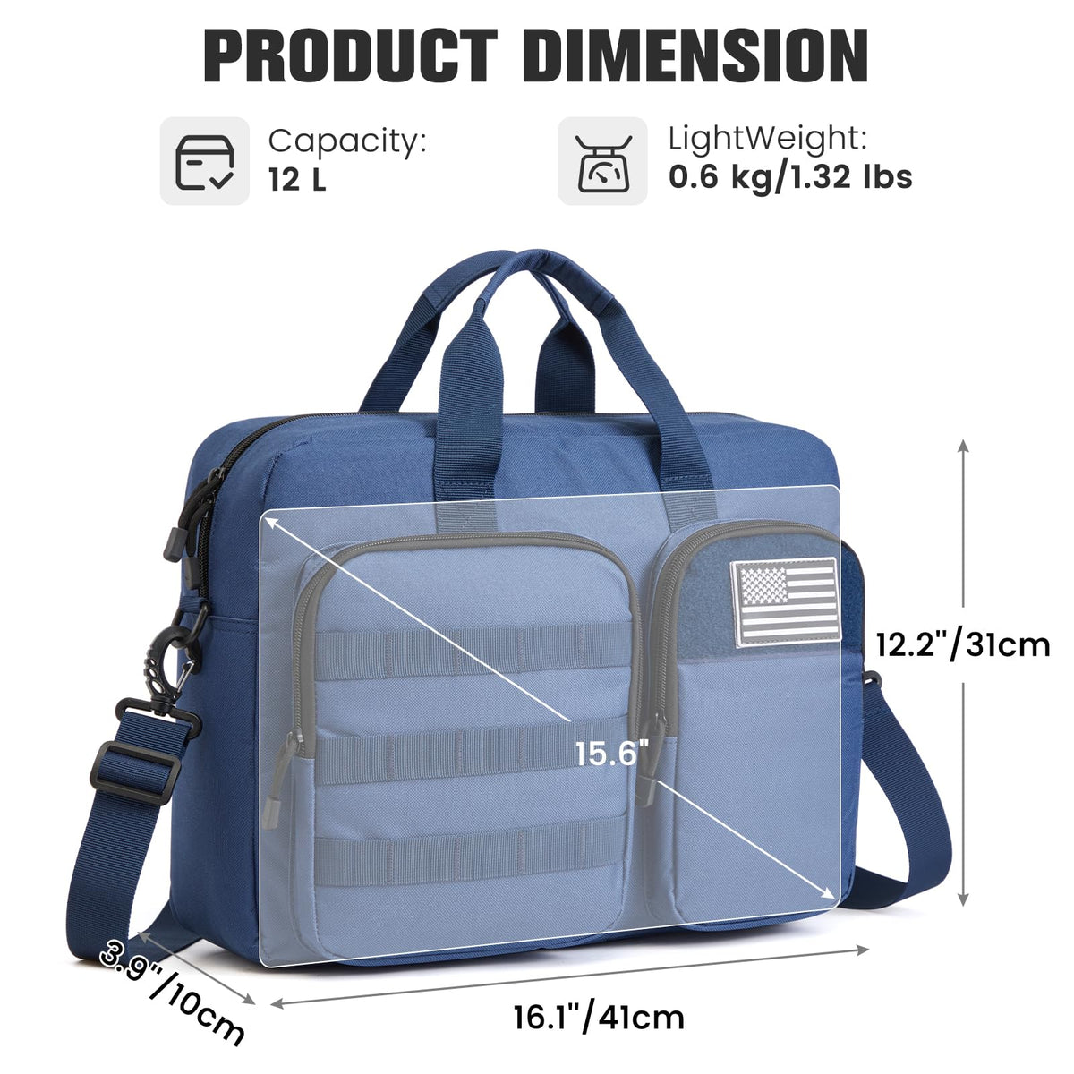 Tactical Messenger Bag with Laptop Compartment