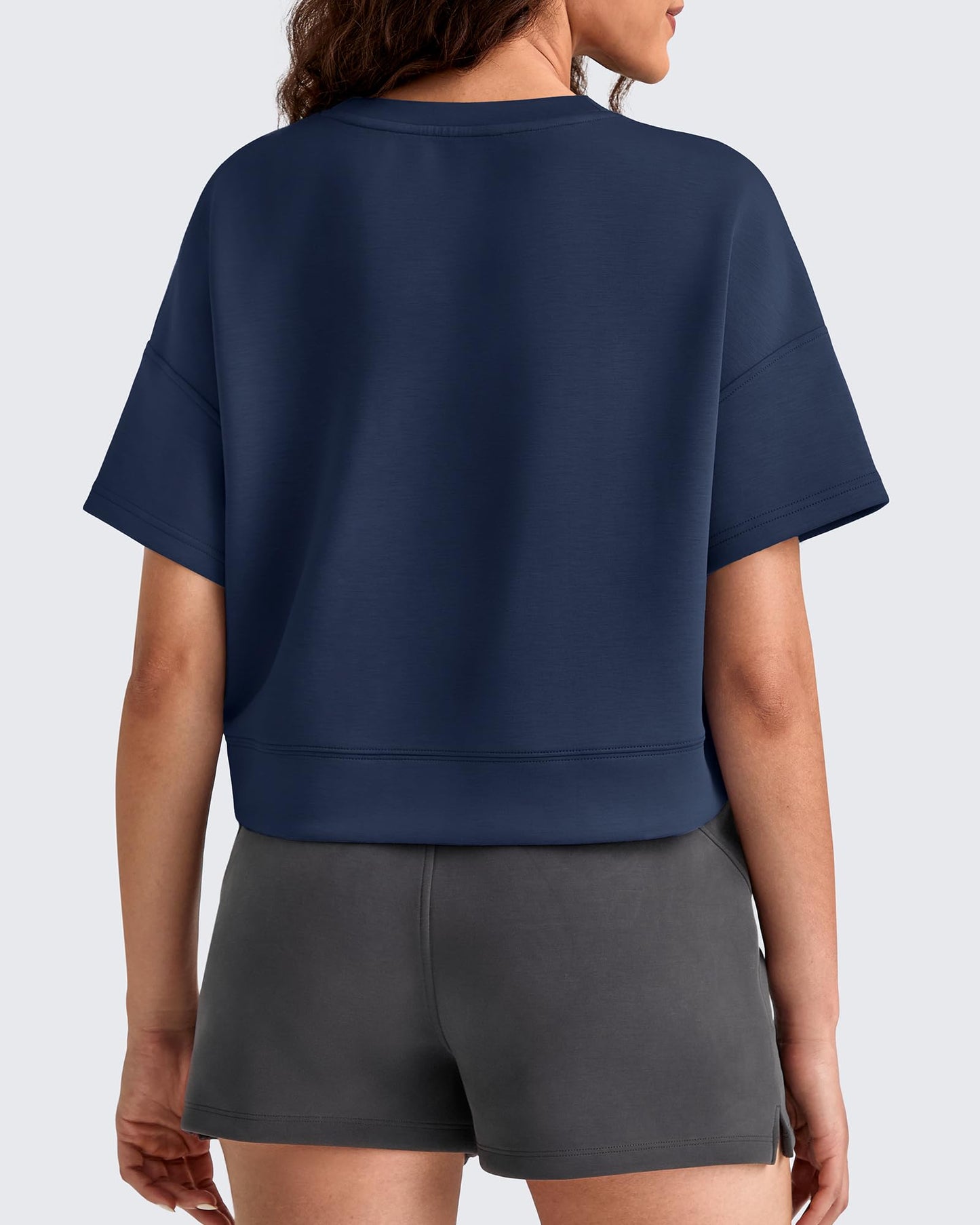 Smoofit Crew Neck Boxy Drop Shoulder Short Sleeve
