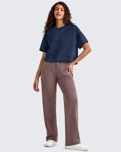 Smoofit Crew Neck Boxy Drop Shoulder Short Sleeve