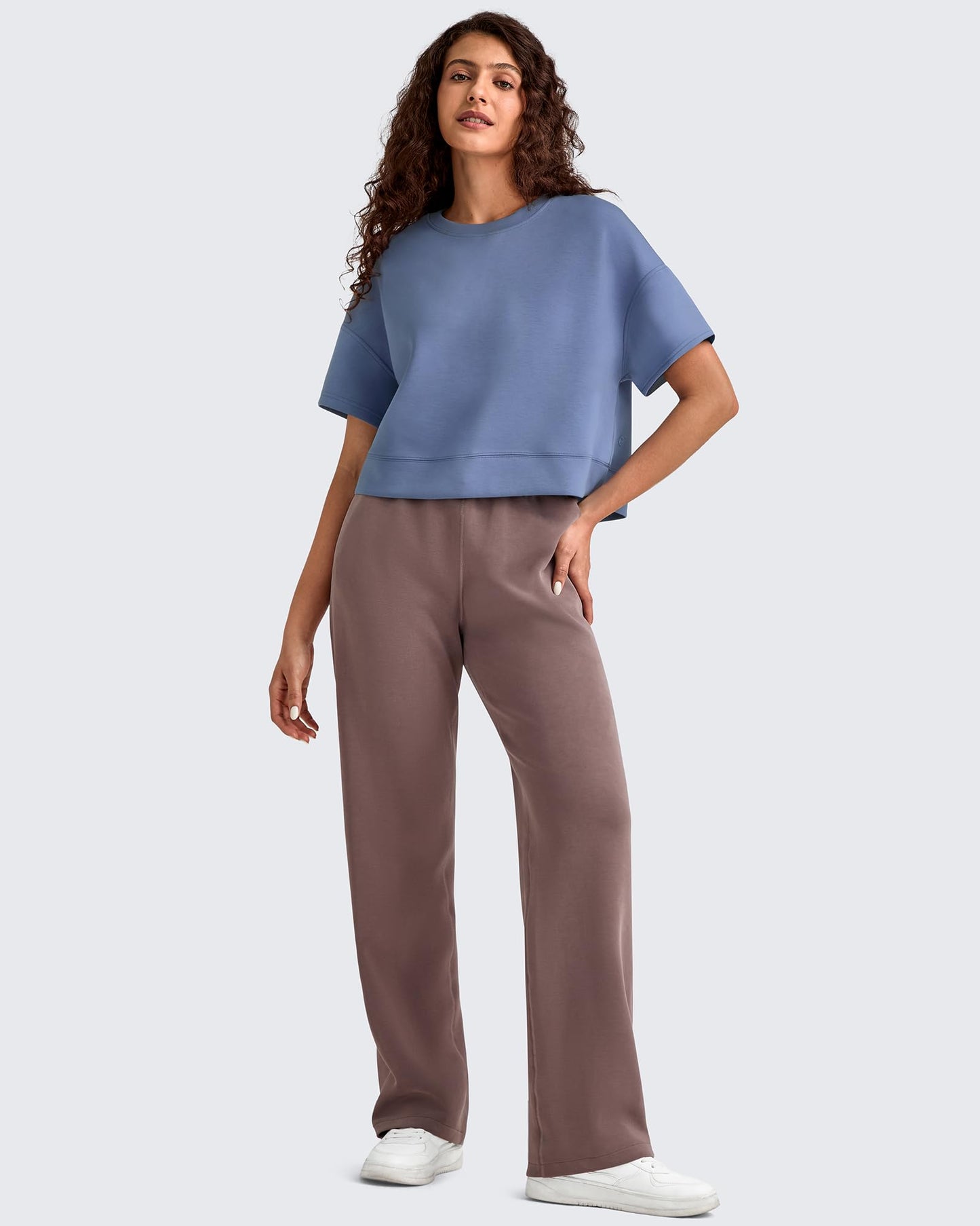Smoofit Crew Neck Boxy Drop Shoulder Short Sleeve