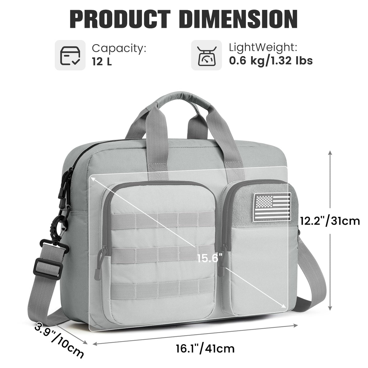 Tactical Messenger Bag with Laptop Compartment