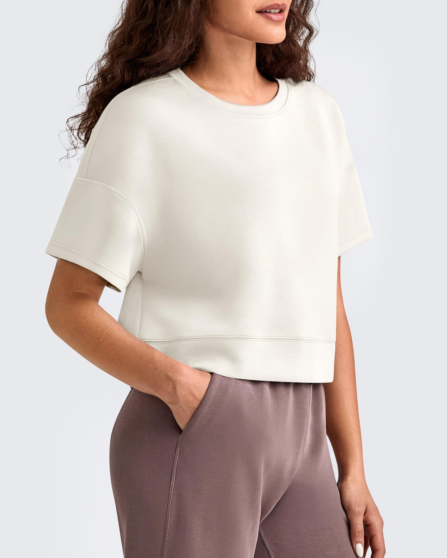 Smoofit Crew Neck Boxy Drop Shoulder Short Sleeve