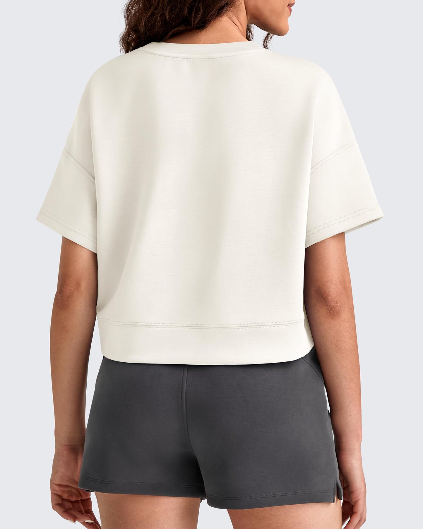 Smoofit Crew Neck Boxy Drop Shoulder Short Sleeve