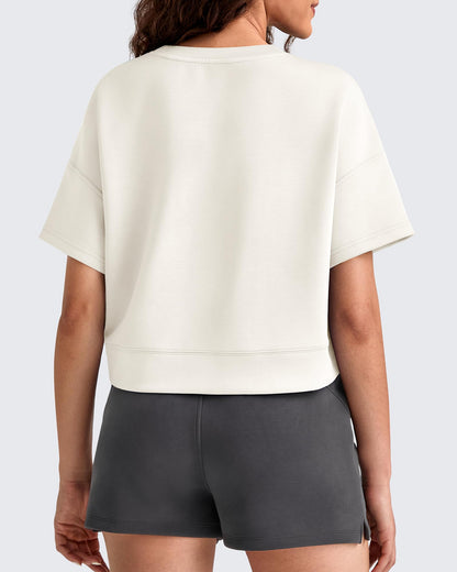 Smoofit Crew Neck Boxy Drop Shoulder Short Sleeve