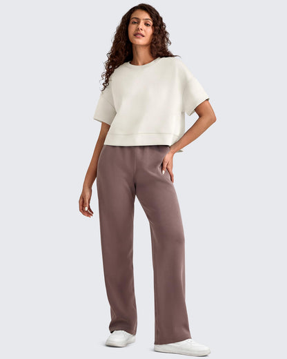Smoofit Crew Neck Boxy Drop Shoulder Short Sleeve