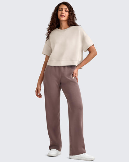 Smoofit Crew Neck Boxy Drop Shoulder Short Sleeve