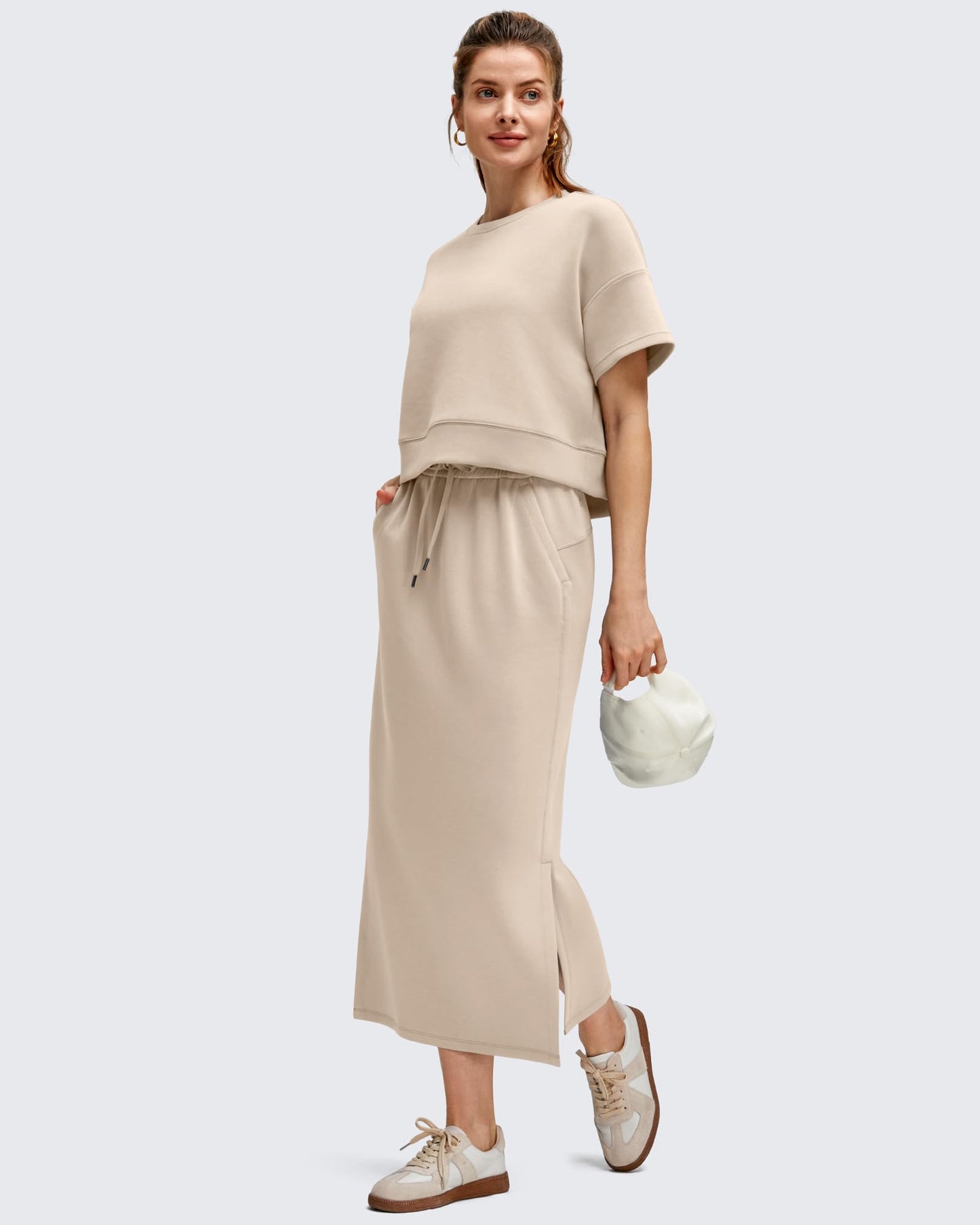 Smoofit Crew Neck Boxy Drop Shoulder Short Sleeve