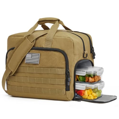 S-ZONE Laptop Bag with Insulated Lunch Compartment, 16 Inch Mens Briefcase, Water Resistant Laptop Messenger Bag