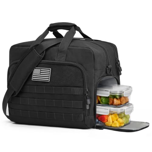 S-ZONE Laptop Bag with Insulated Lunch Compartment, 16 Inch Mens Briefcase, Water Resistant Laptop Messenger Bag