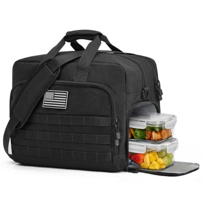 S-ZONE Laptop Bag with Insulated Lunch Compartment, 16 Inch Mens Briefcase, Water Resistant Laptop Messenger Bag