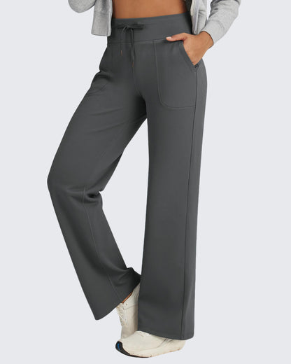 Fleece Lined High-Waist Drawstring Pants